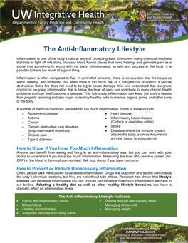 The Anti-Inflammatory Lifestyle