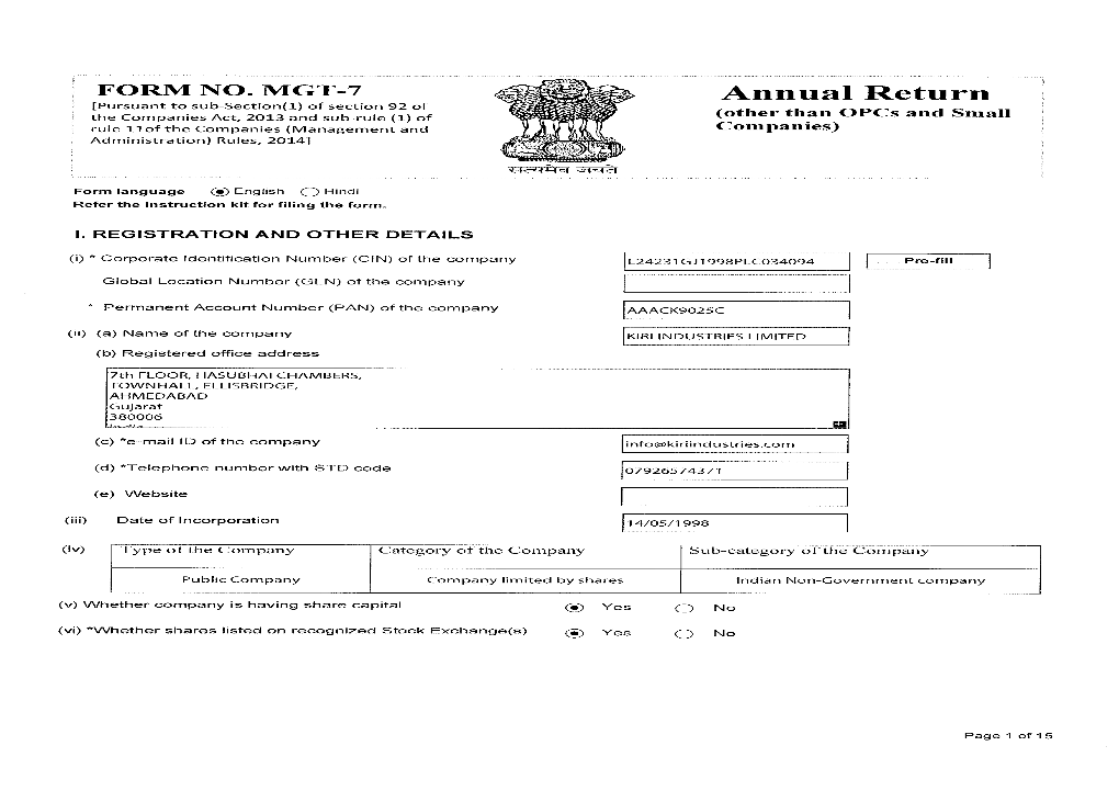 Annual Return 2020 21.Pdf