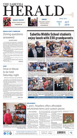 Sabetha Middle School Students Enjoy Lunch with 230 Grandparents