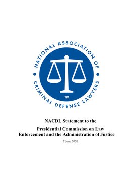 Statement to Presidential Commission on Law Enforcement On