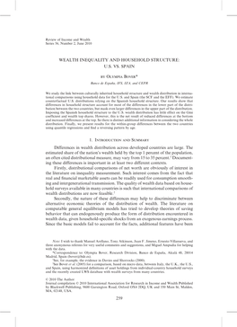 Wealth Inequality and Household Structure: US Vs. Spain