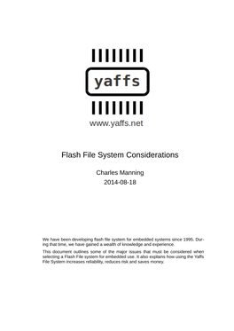 Flash File System Considerations