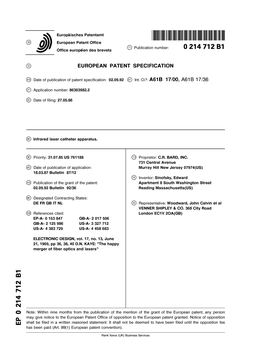 Infrared Laser Catheter Apparatus