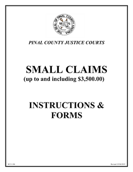 SC11-106 Small Claims Packet FORM 11132009
