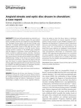 Angioid Streaks and Optic Disc Drusen in Cherubism