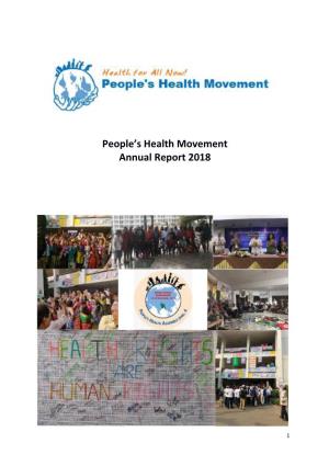 People's Health Movement Annual Report 2018