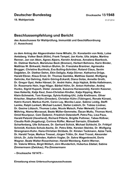 Deutscher Bundestag Beschlussempfehlung Und Bericht