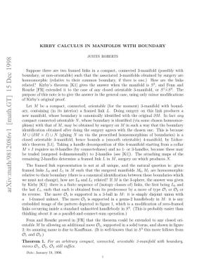 Arxiv:Math/9812086V1 [Math.GT] 15 Dec 1998 ;Isauignm Sdet Aﬀa.(Ti Elkonta in That Well-Known Is (It Kauﬀman