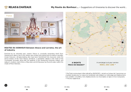 ROUTES DU BONHEUR Between Alsace and Lorraine, the Art of Industry
