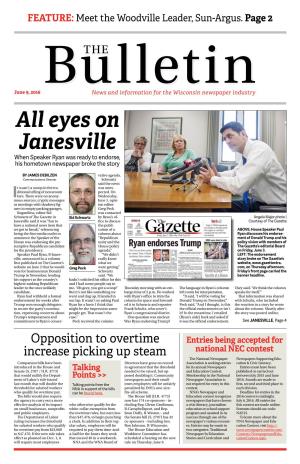 Eyes on Janesville When Speaker Ryan Was Ready to Endorse, His Hometown Newspaper Broke the Story