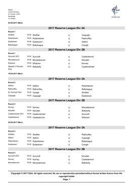 2017 Reserve League 3
