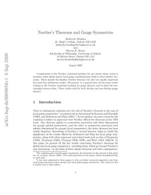 Noether's Theorems and Gauge Symmetries