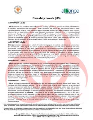 Biosafety Levels (US)