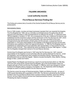 Fire & Rescue Services Finding