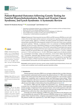 Patient-Reported Outcomes Following Genetic Testing for Familial Hypercholesterolemia, Breast and Ovarian Cancer Syndrome, and Lynch Syndrome: a Systematic Review