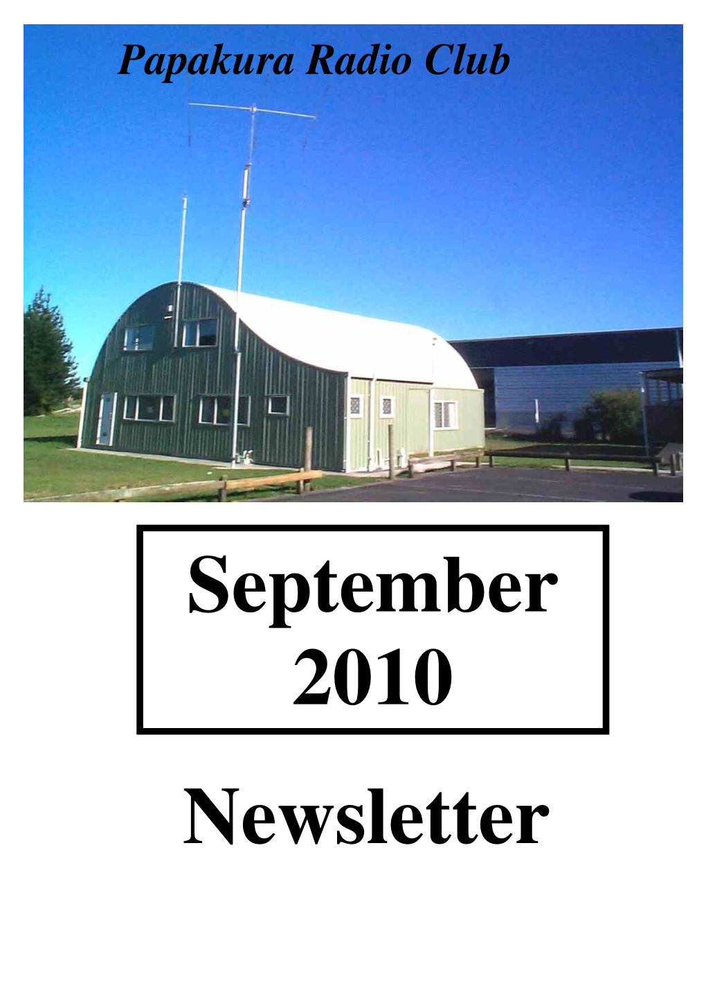 Newsletter September 2010