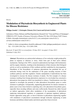 Modulation of Phytoalexin Biosynthesis in Engineered Plants for Disease Resistance
