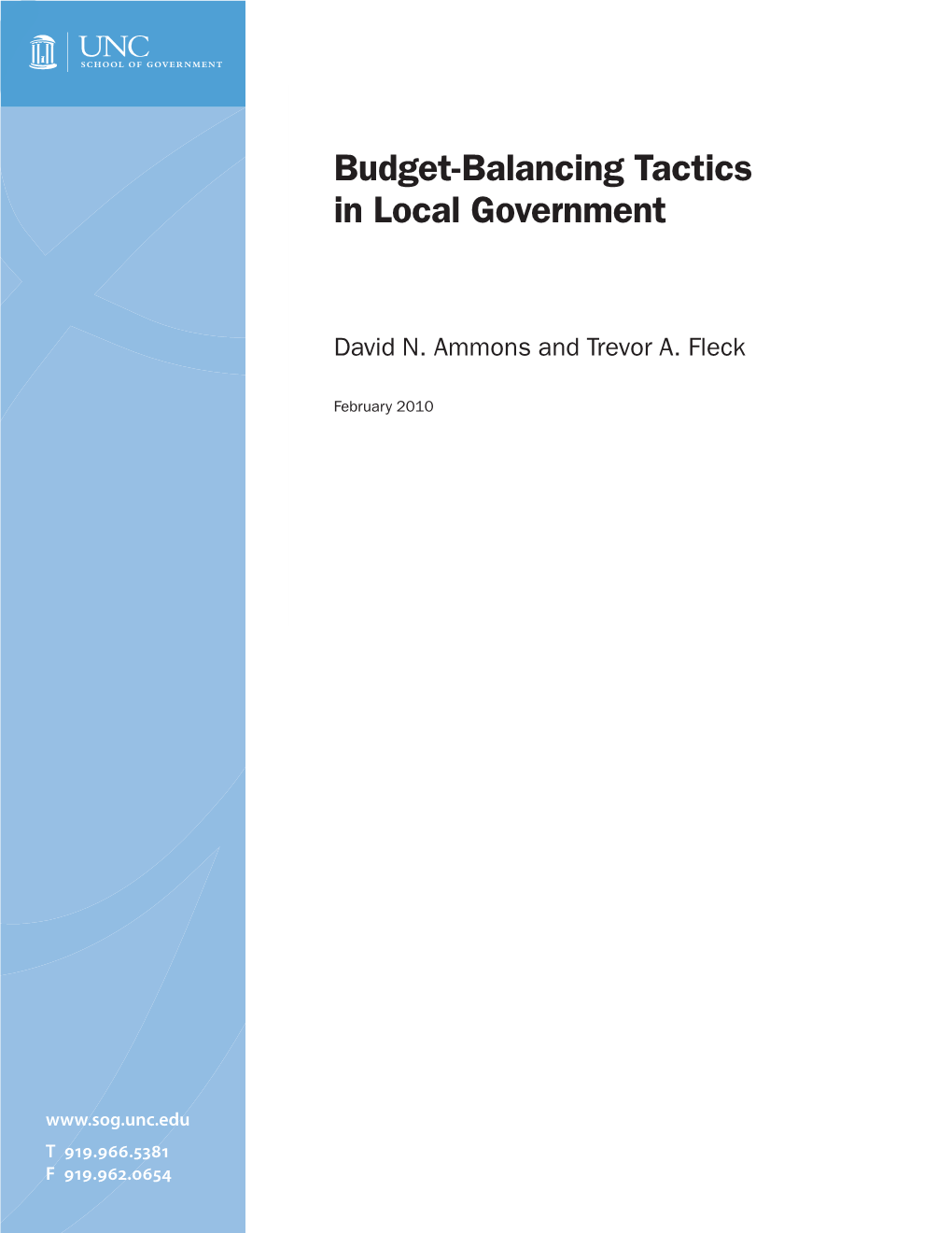 Budget-Balancing Tactics in Local Government