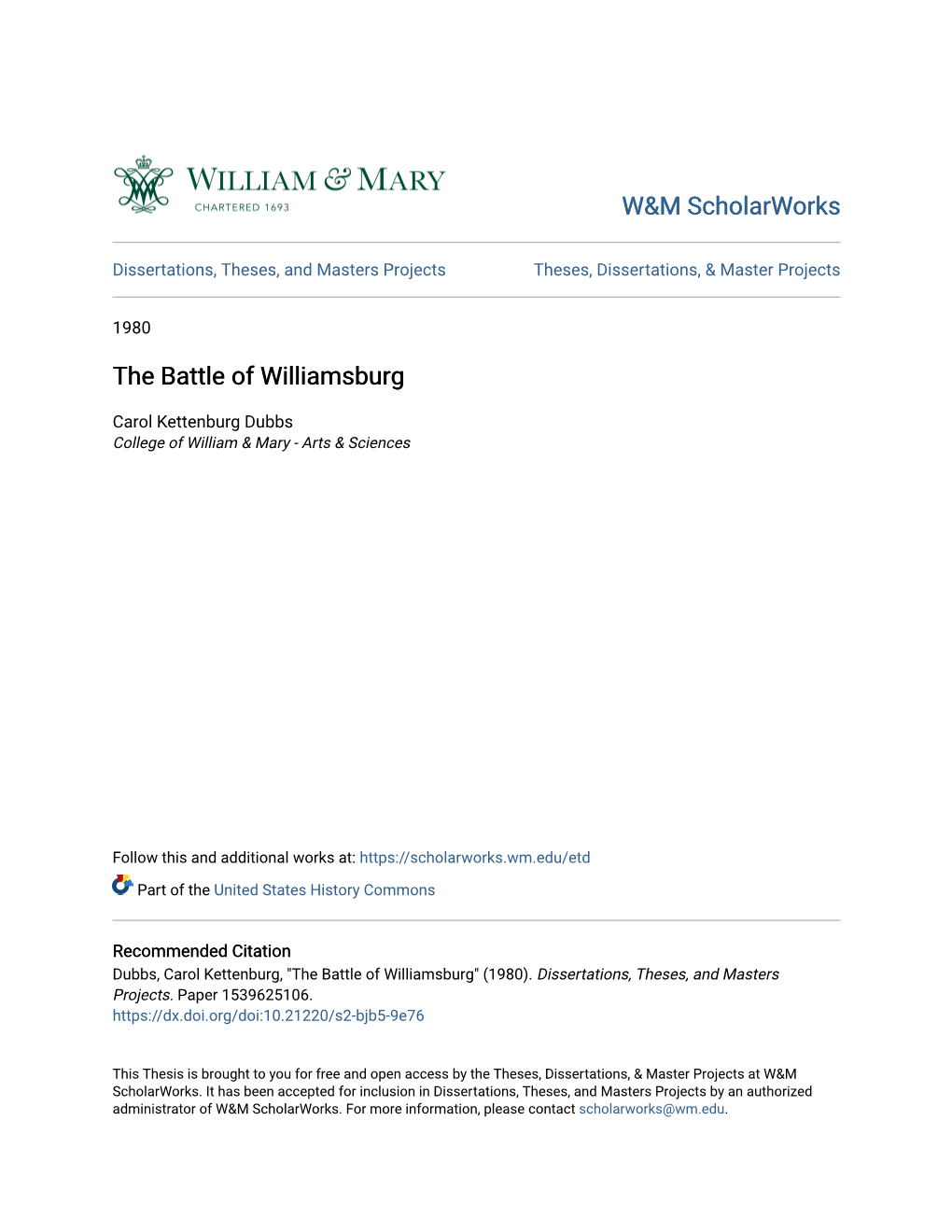 The Battle of Williamsburg