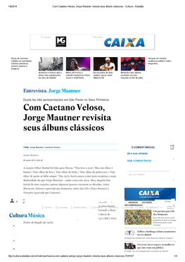 Com Caetano Veloso, Jorge Mautner Revisita Seus Álbuns Clássicos - Cultura - Estadão