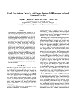 Graph Convolutional Networks with Markov Random Field Reasoning for Social Spammer Detection