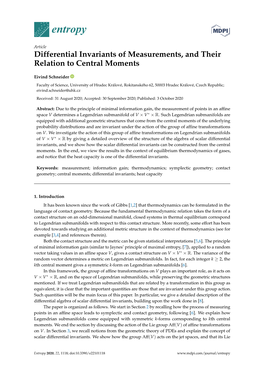 Differential Invariants of Measurements, and Their Relation to Central Moments