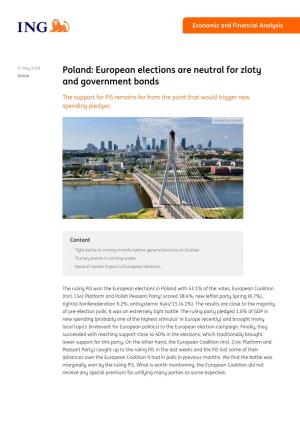 European Elections Are Neutral for Zloty and Government