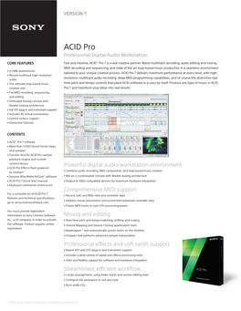 ACID Pro Professional Digital Audio Workstation