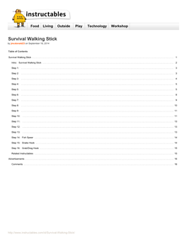 Survival Walking Stick by Jmcdonald23 on September 18, 2014