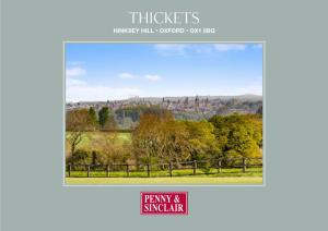 Thickets Hinksey Hill • Oxford • OX1 5BQ