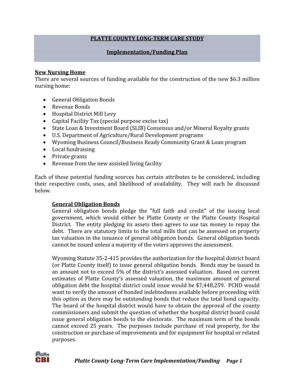 Implementation & Funding Plan