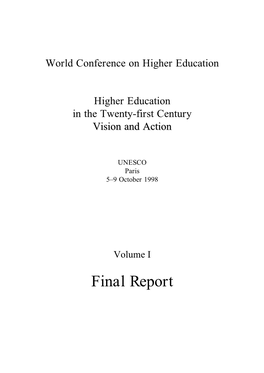 World Conference on Higher Education