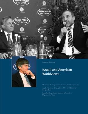 Israeli and American Worldviews