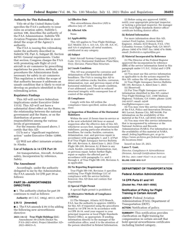 Federal Register/Vol. 86, No. 130/Monday, July 12, 2021/Rules