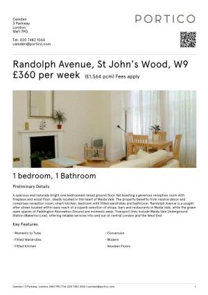 Randolph Avenue, St John's Wood, W9
