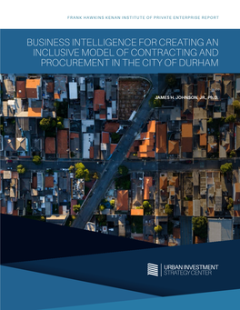 Business Intelligence for Creating an Inclusive Model of Contracting and Procurement in the City of Durham