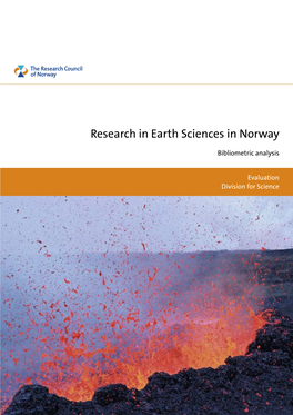 Research in Earth Sciences in Norway