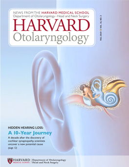 Harvard Otolaryngology Volume 16, Issue 2, Fall 2019