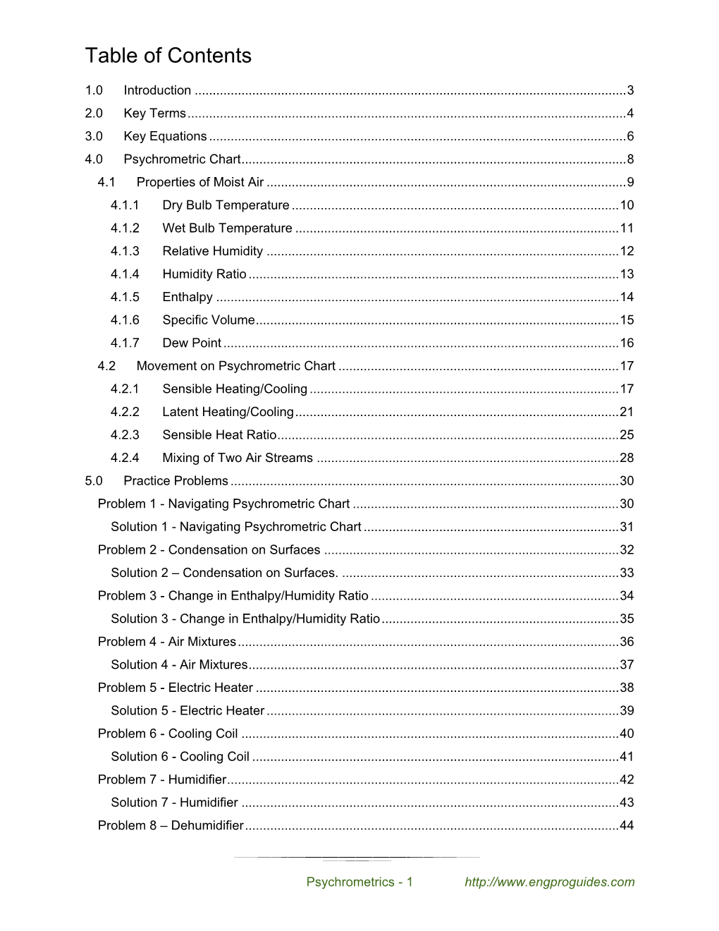 Table of Contents