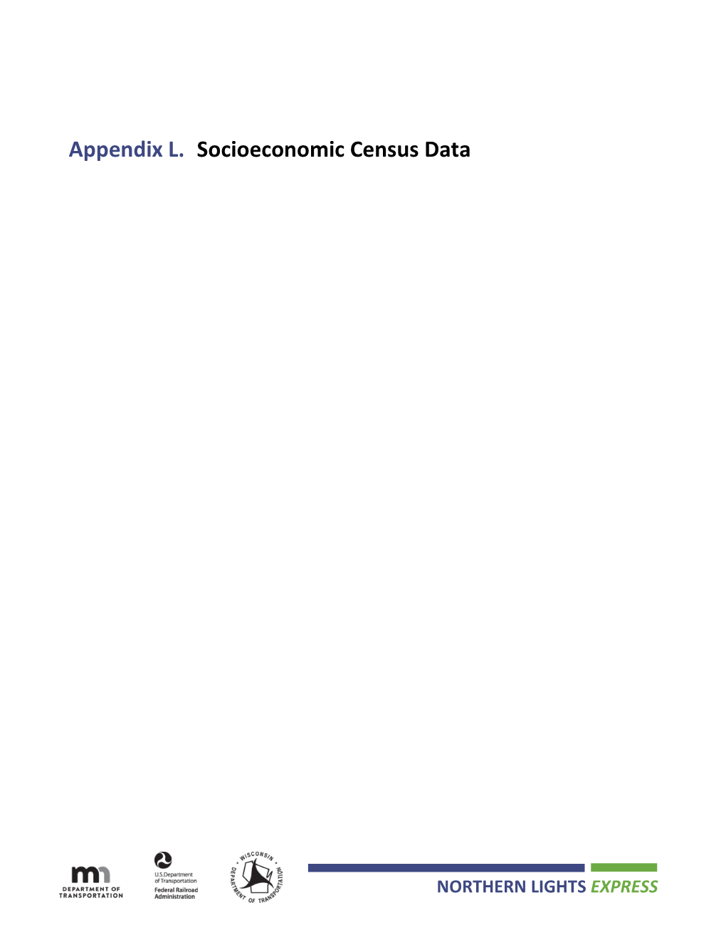 Appendix L. Socioeconomic Census Data