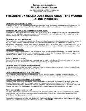 Frequently Asked Questions About the Wound Healing Process