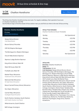 34 Bus Time Schedule & Line Route