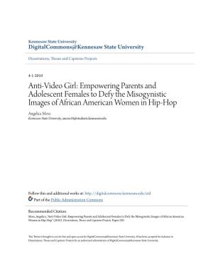 Anti-Video Girl: Empowering Parents and Adolescent Females to Defy