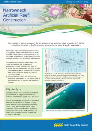 Narrowneck Artificial Reef: Construction