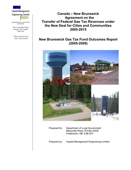 New Brunswick Gas Tax Fund Outcomes Report (2005-2009)