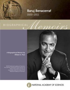 Baruj Benacerraf 1920–2011