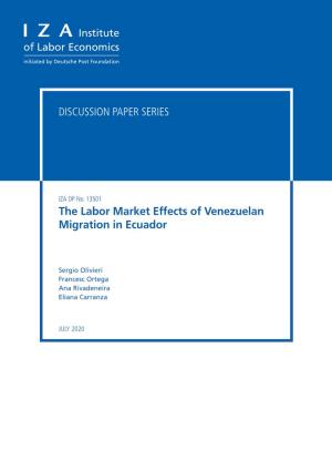 The Labor Market Effects of Venezuelan Migration in Ecuador