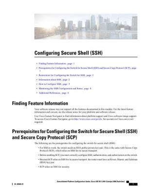 Configuring Secure Shell (SSH)