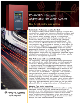 MS-9600LS Intelligent Addressable Fire Alarm System