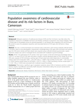 Population Awareness of Cardiovascular Disease and Its Risk